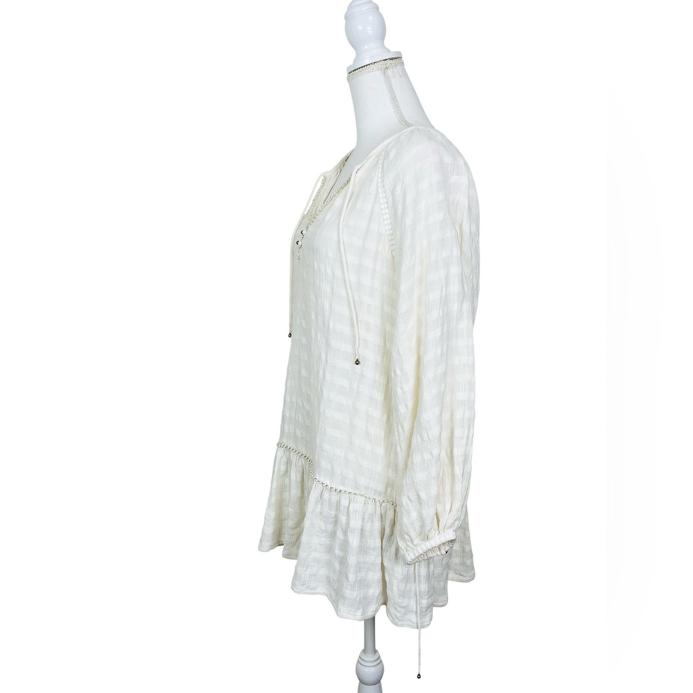 Celina Moon 100% Cotton Boho Tunic Dress in Ivory Size XSmall - Picture 4 of 11